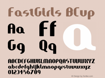 FastGirls BCup Version 001.000 Font Sample