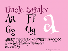 Uncle Stinky Version 001.000 Font Sample