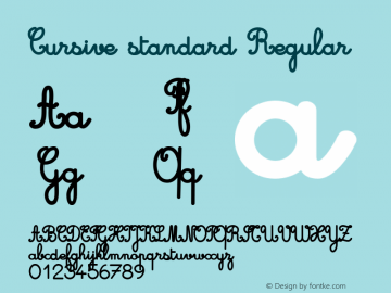 Cursive standard Regular Unknown图片样张