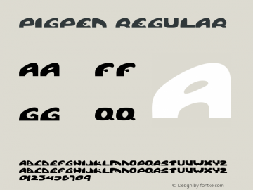 Pigpen Regular Macromedia Fontographer 4.1 98‐11‐24 Font Sample