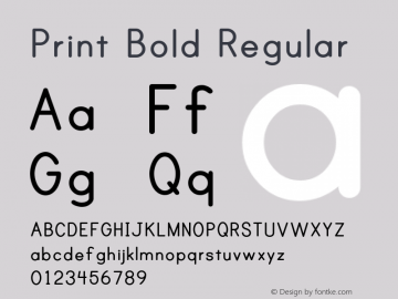 Print Bold Regular Version 1.000图片样张