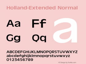 Holland-Extended Normal 1.0 Wed Feb 07 09:11:58 1996图片样张