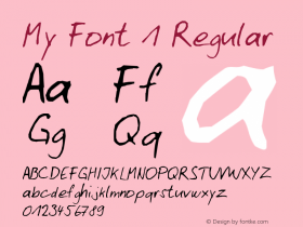 My Font 1 Regular Unknown图片样张