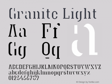 Granite Light Version 001.000 Font Sample