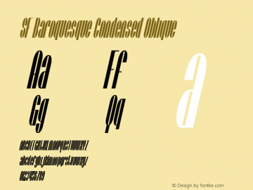 SF Baroquesque Condensed Oblique v1.0 - Freeware图片样张