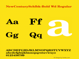 NewCenturySchlbk-Bold Wd Regular Unknown Font Sample