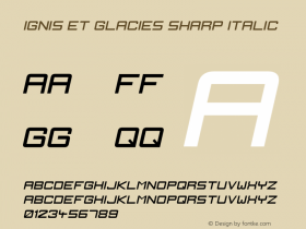 Ignis et Glacies Sharp Italic Version 1.10 October 11, 2006, initial release图片样张