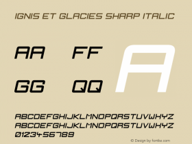 Ignis et Glacies Sharp Italic Version 1.10 October 11, 2006, initial release Font Sample