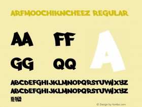 Arfmoochikncheez Regular Version 001.000 Font Sample