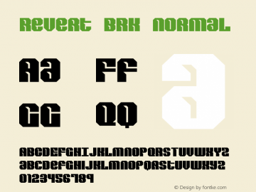 Revert BRK Normal Version 1.00 Font Sample