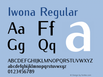 Iwona Regular Version 0.995 Font Sample