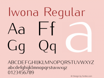 Iwona Regular Version 0.995 Font Sample