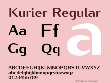 Kurier Regular Version 0.995图片样张