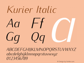 Kurier Italic Version 0.995图片样张