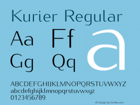 Kurier Regular Version 0.995 Font Sample