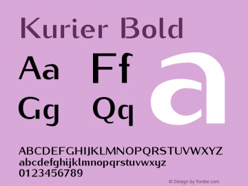 Kurier Bold Version 0.995 Font Sample