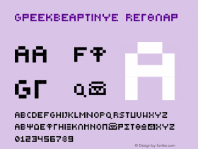 GreekBearTinyE Regular 1.0 Font Sample