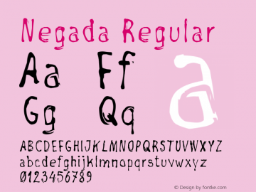 Negada Regular v1.2 Font Sample