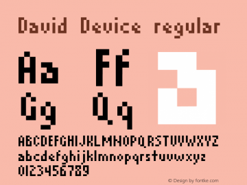 David Device regular 1.00 Font Sample