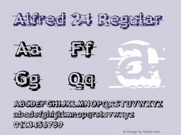 Alfred 24 Regular Version 1.00 August 26, 2006, initial release Font Sample