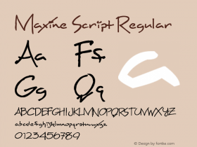 Maxine Script Regular Version 1.0图片样张