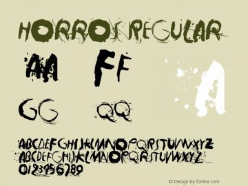 Horros Regular Version 1.00 October 20, 2006, initial release Font Sample