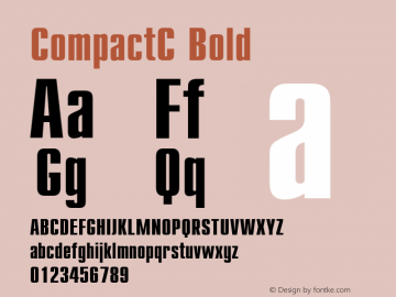 CompactC Bold Version 001.000 Font Sample