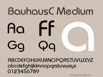 BauhausC Medium Version 001.000图片样张