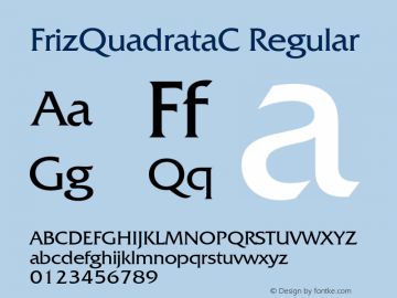 FrizQuadrataC Regular OTF 1.0;PS 001.000;Core 116;AOCW 1.0 161图片样张