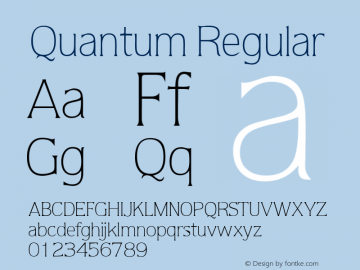 Quantum Regular Altsys Fontographer 4.0.3 2/7/94 Font Sample