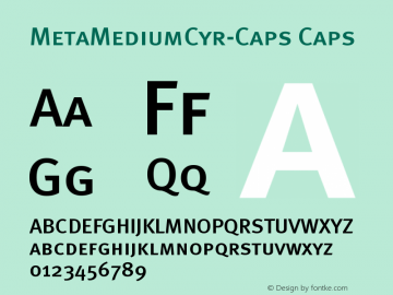 MetaMediumCyr-Caps Caps Version 004.301 Font Sample