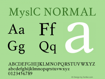 MyslC NORMAL Version 001.000图片样张