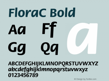 FloraC Bold OTF 1.0;PS 001.000;Core 116;AOCW 1.0 161图片样张