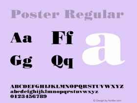 Poster Regular 3.1 Font Sample