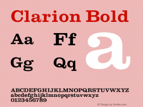 Clarion Bold 001.000图片样张