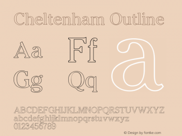 Cheltenham Outline Version 001.000 Font Sample
