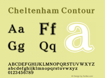 Cheltenham Contour Version 001.000 Font Sample