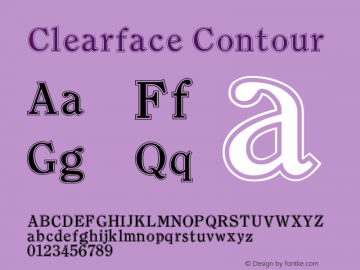 Clearface Contour Version 001.000图片样张
