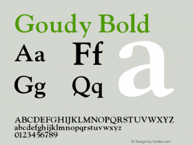 Goudy Bold Version 001.000图片样张