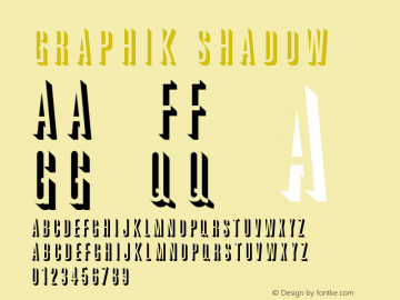 Graphik Shadow Version 001.000 Font Sample