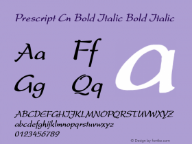 Prescript Cn Bold Italic Bold Italic Unknown图片样张