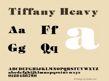 Tiffany Heavy Version 001.000 Font Sample