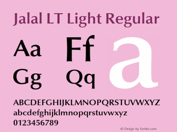 Jalal LT Light Regular Version 1.10图片样张