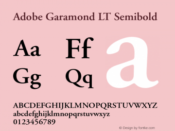Adobe Garamond LT Semibold 006.000图片样张