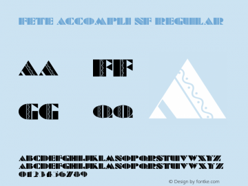 Fete Accompli NF Regular Version 1.002 Font Sample