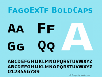 FagoExTf BoldCaps Version 001.000 Font Sample