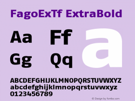 FagoExTf ExtraBold Version 001.000 Font Sample