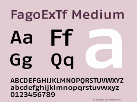FagoExTf Medium Version 001.000 Font Sample