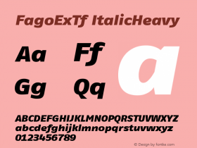 FagoExTf ItalicHeavy Version 001.000 Font Sample