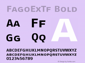 FagoExTf Bold Version 001.000 Font Sample